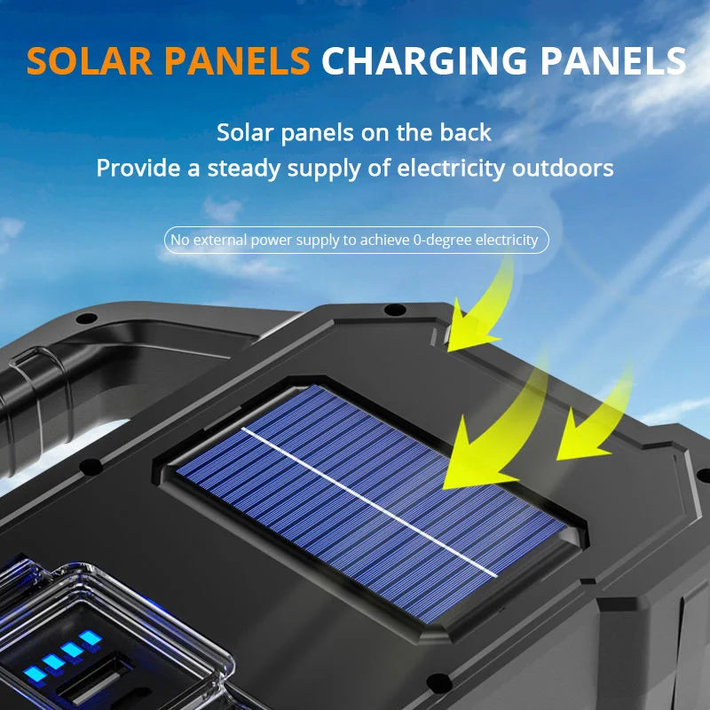 Multi-Functional Solar COB Flashlight