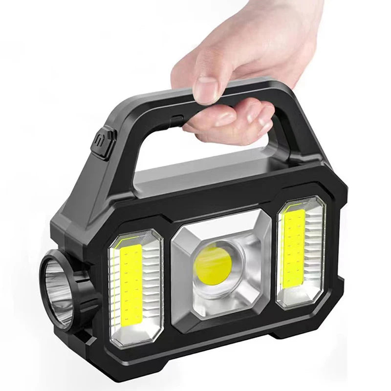 Multi-Functional Solar COB Flashlight