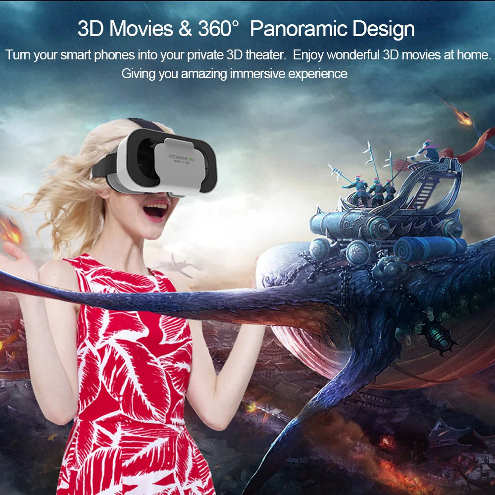Shinecon VR Glasses 3D Headset with Controller