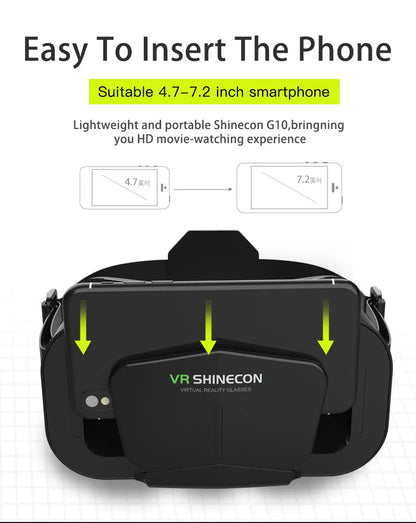 Shinecon VR Glasses 3D Headset with Controller