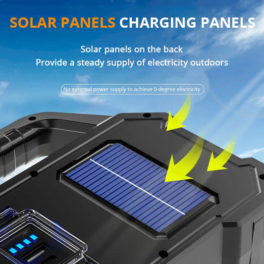 Multi-Functional Solar COB Flashlight