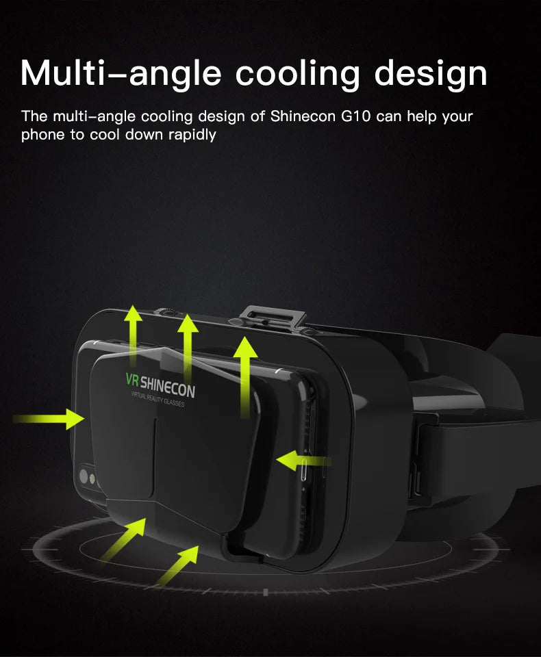 Shinecon VR Glasses 3D Headset with Controller