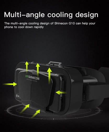 Shinecon VR Glasses 3D Headset with Controller