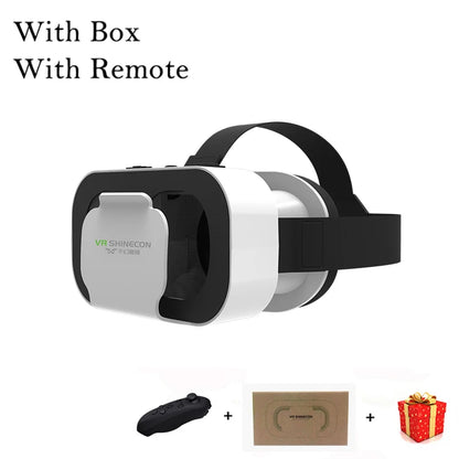 Shinecon VR Glasses 3D Headset Virtual Reality Devices Helmet Viar Lenses Goggle For Smartphone Cell Phone Smart With Controller
