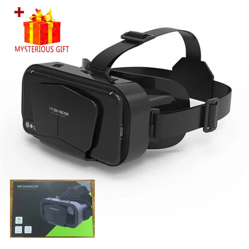 Shinecon VR Glasses 3D Headset Virtual Reality Devices Helmet Viar Lenses Goggle For Smartphone Cell Phone Smart With Controller